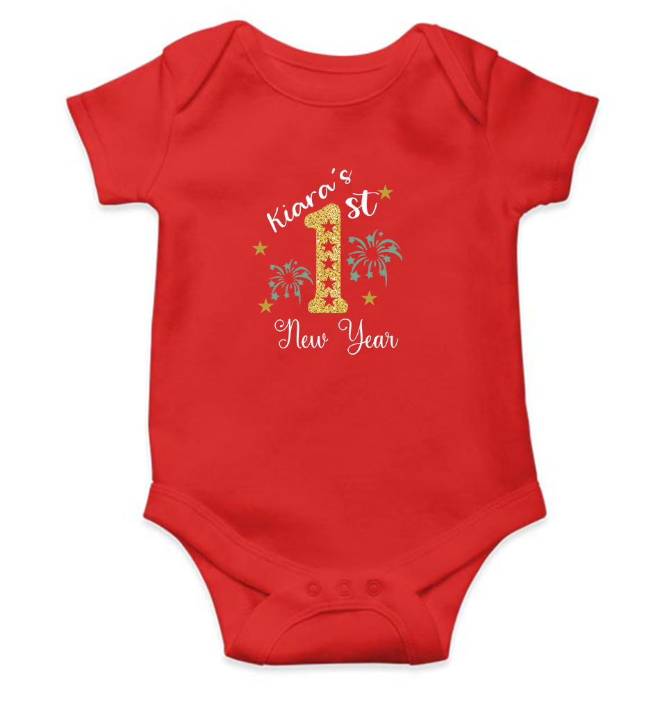 Customized Name First New Year Rompers for Baby Girl- FunkyTeesClub