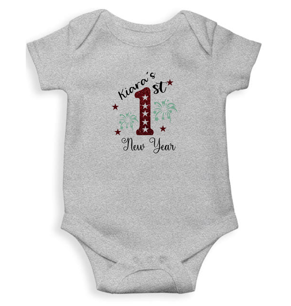 Customized Name First New Year Rompers for Baby Girl- FunkyTeesClub