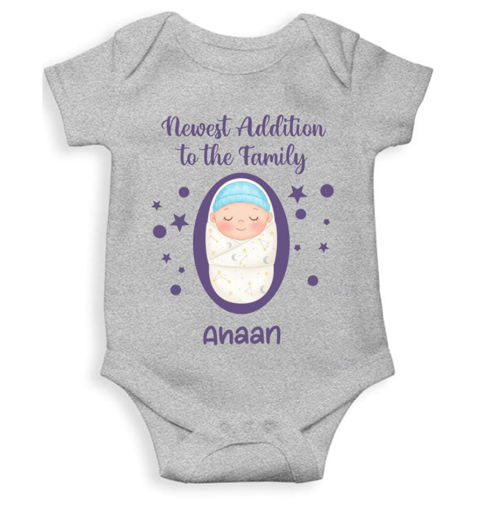 Custom Name Newest Addition New Born Rompers for Baby Boy- FunkyTeesClub
