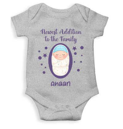 Custom Name Newest Addition New Born Rompers for Baby Boy- FunkyTeesClub
