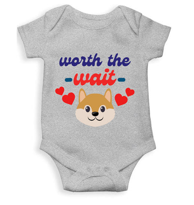 Worth The Wait New Born Rompers for Baby Boy- FunkyTeesClub