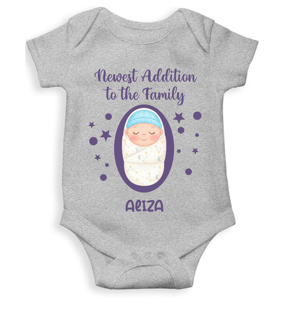 Custom Name Newest Addition New Born Rompers for Baby Girl- FunkyTeesClub
