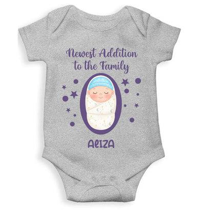 Custom Name Newest Addition New Born Rompers for Baby Girl- FunkyTeesClub