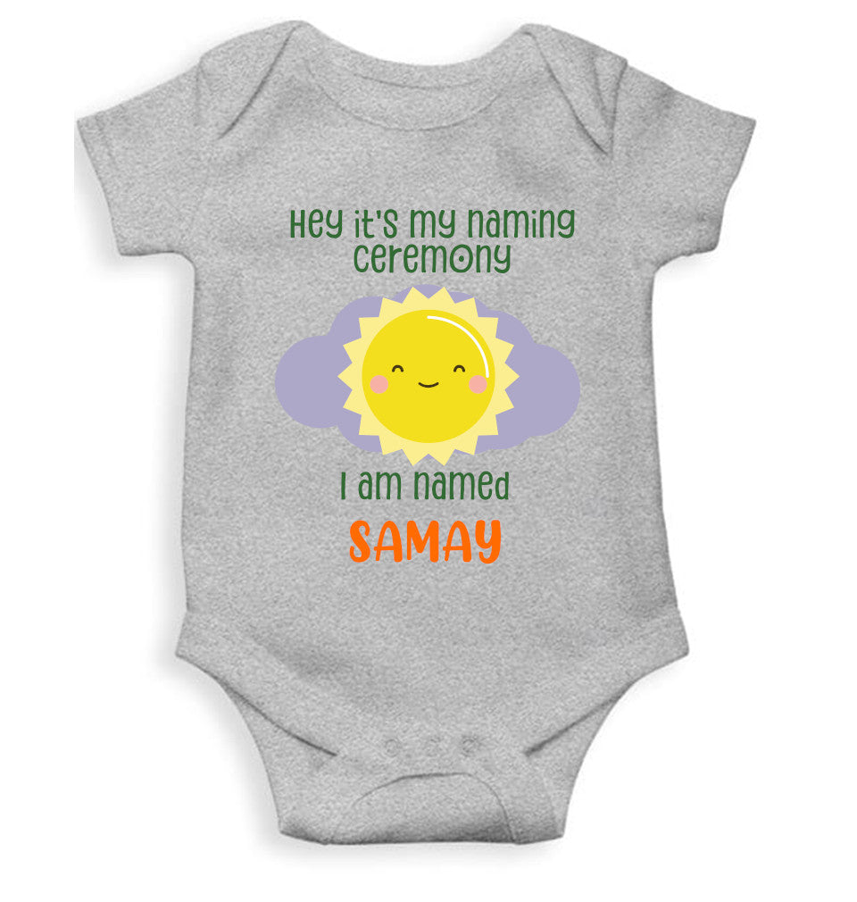 Custom Name Naming Ceremony New Born Rompers for Baby Boy- FunkyTeesClub