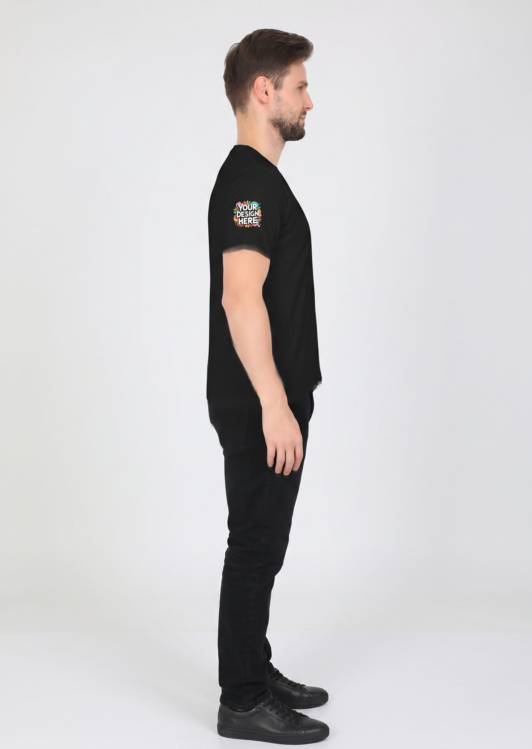 Custom V Neck T-Shirt Printing for Men & Women | Personalized Cotton V-Neck Tee | FunkyTeesClub