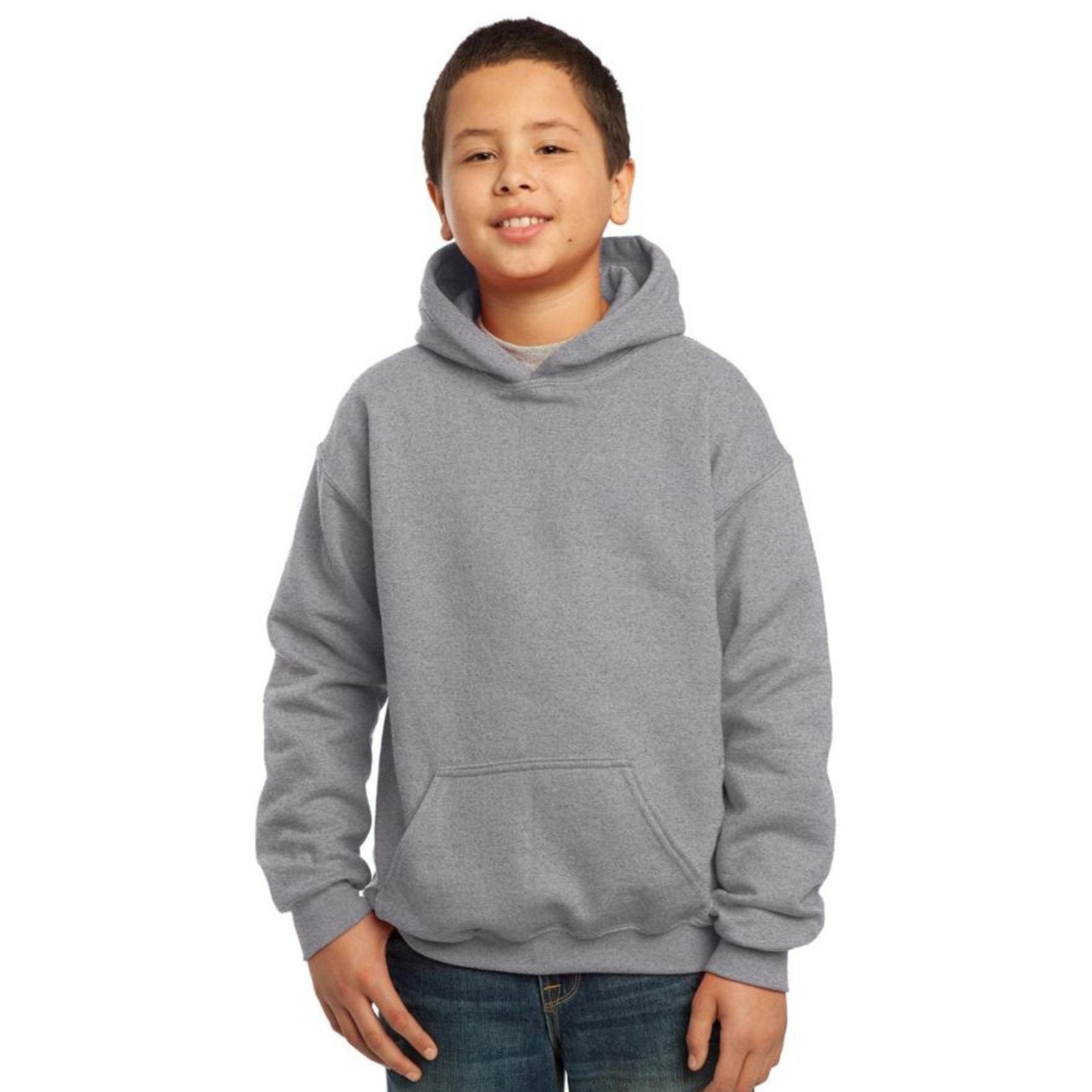 Boy Plain Grey Hoodie-FunkyTeesClub