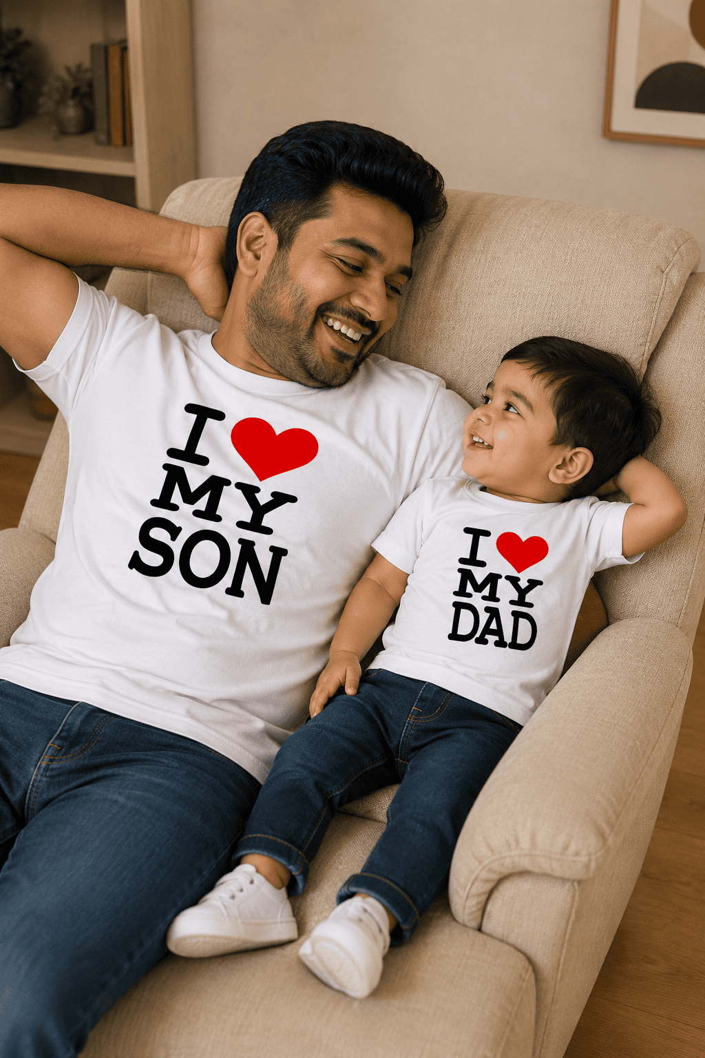 I Love My Dad I Love My Son Father and Son Matching T-Shirt- FunkyTeesClub