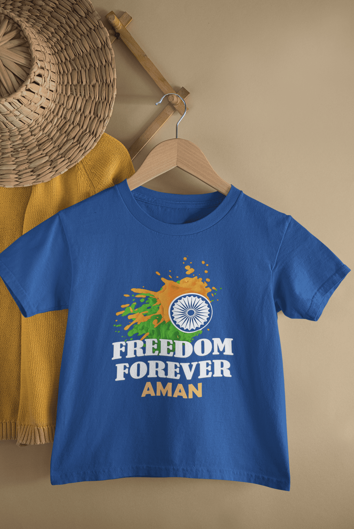 Custom Name Independence Day T-Shirt for Boys – Freedom Forever