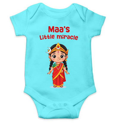 Maas Little Miracle Durga Pooja Rompers for Baby Girl- FunkyTeesClub