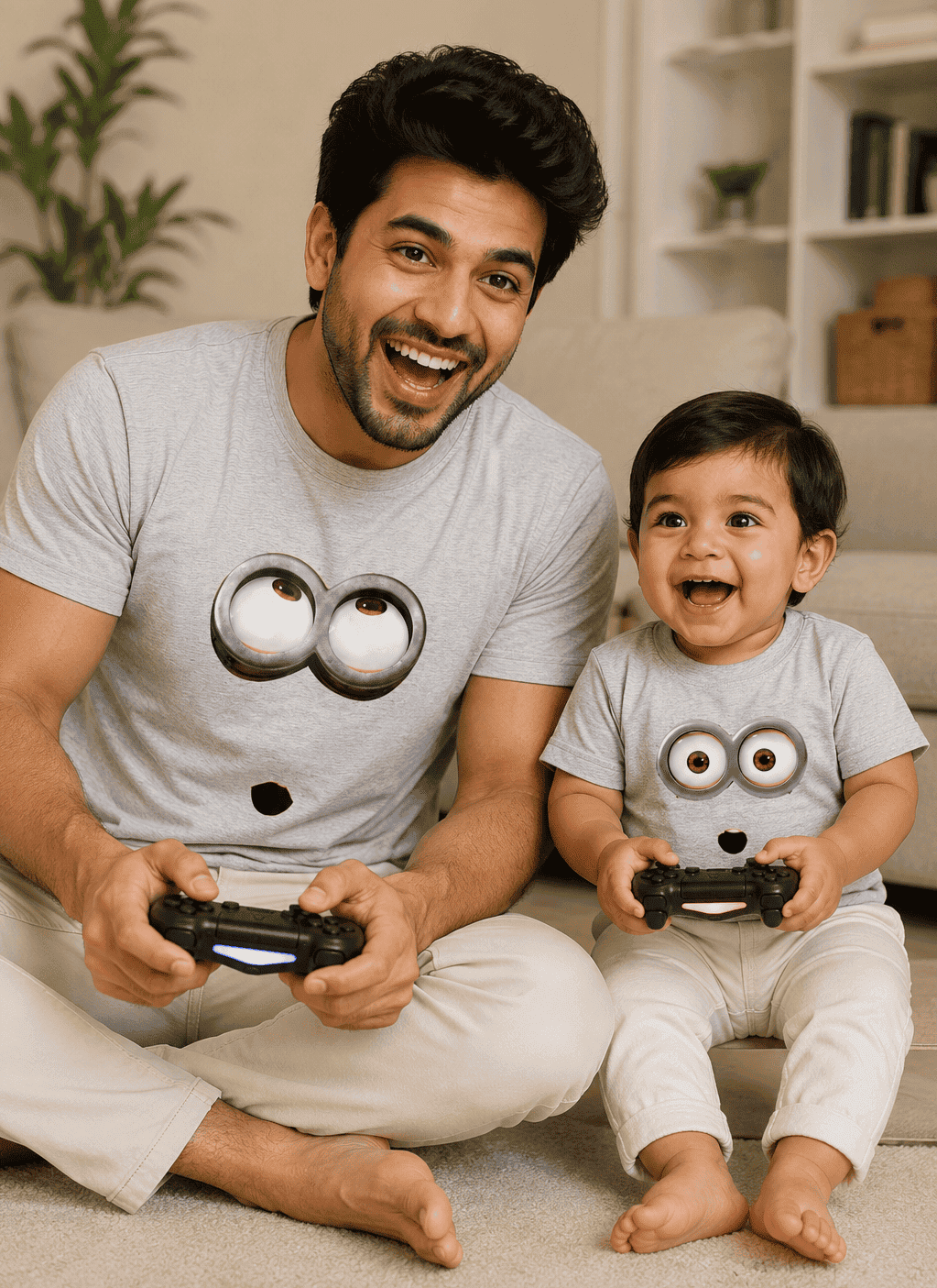 Minion Father and Son Matching T-Shirt- FunkyTeesClub