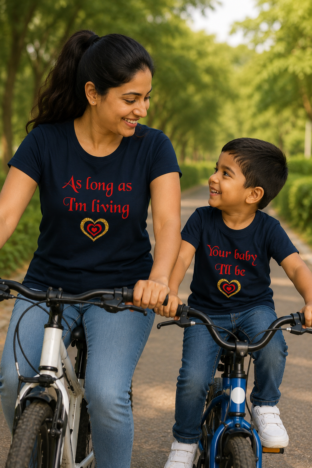 As Long As I'M Living Your Baby I'll Be Mother and Son Matching T-Shirt- FunkyTeesClub