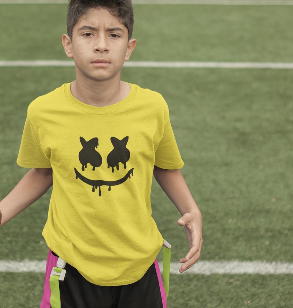 Marshmello Logo Half Sleeves T-Shirt for Boy-FunkyTeesClub