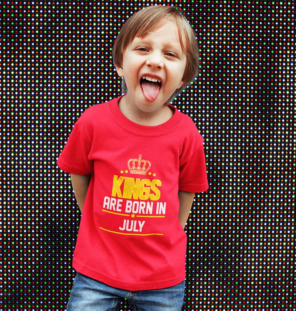 Legends are Born in July Half Sleeves T-Shirt for Boy-FunkyTeesClub