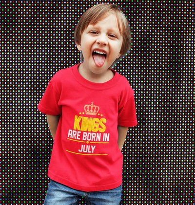 Legends are Born in July Half Sleeves T-Shirt for Boy-FunkyTeesClub