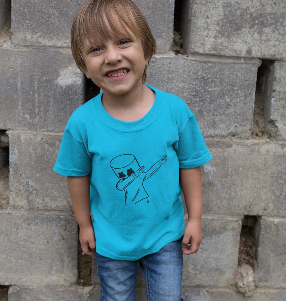 Marshmello Logo Half Sleeves T-Shirt for Boy-FunkyTeesClub