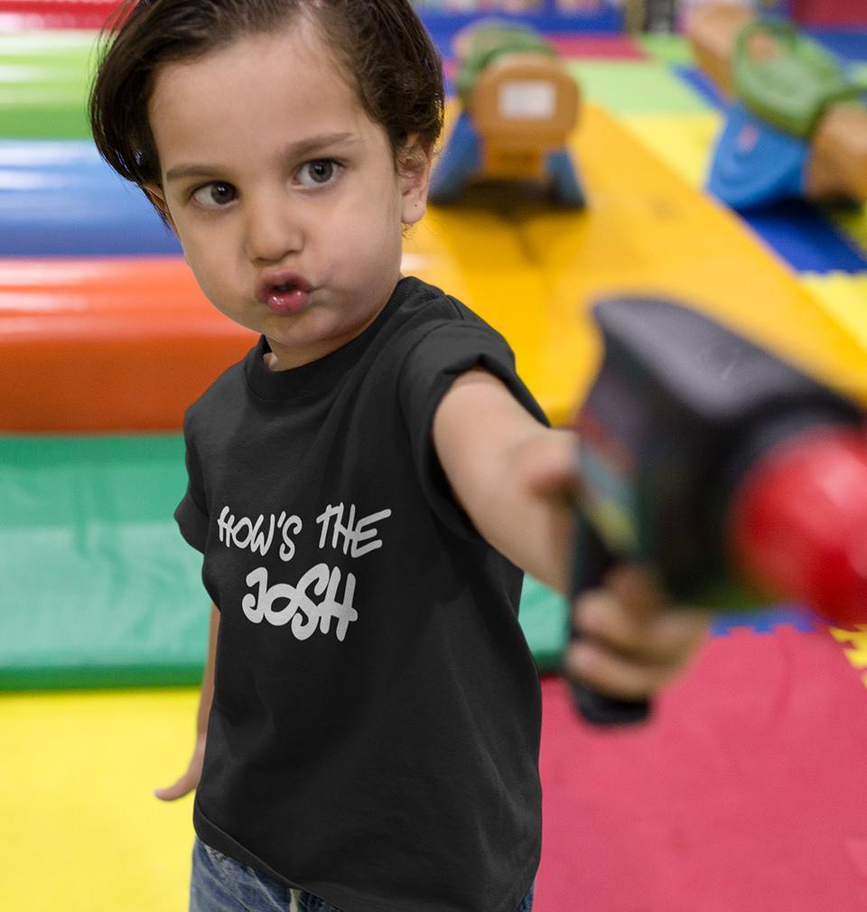 Hows The Josh Half Sleeves T-Shirt for Boy-FunkyTeesClub