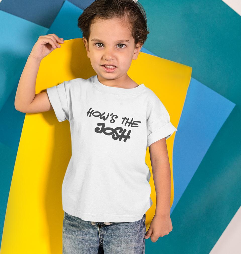 Hows The Josh Half Sleeves T-Shirt for Boy-FunkyTeesClub