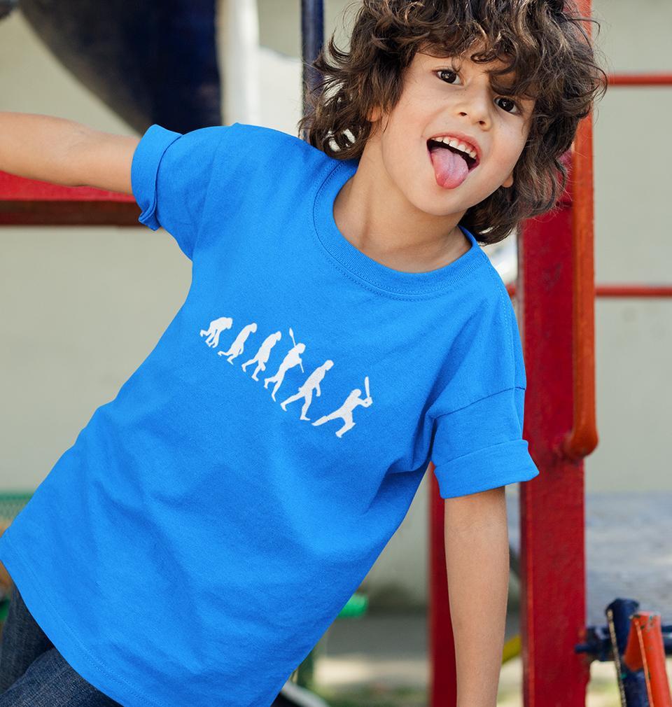 Cricket Evolution Half Sleeves T-Shirt for Boys and Kids-FunkyTeesClub