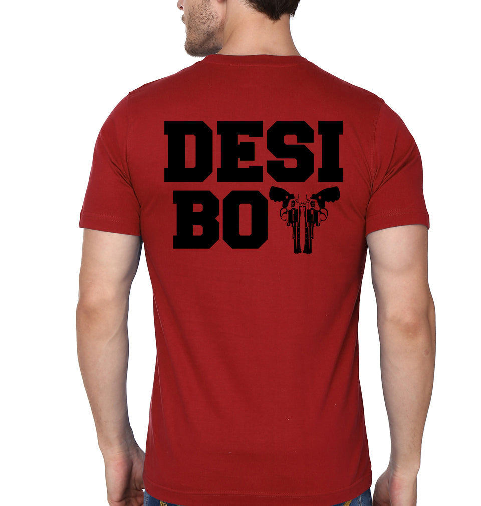 Desi Boy & Desi Girl Couple Half Sleeves T-Shirts -FunkyTeesClub