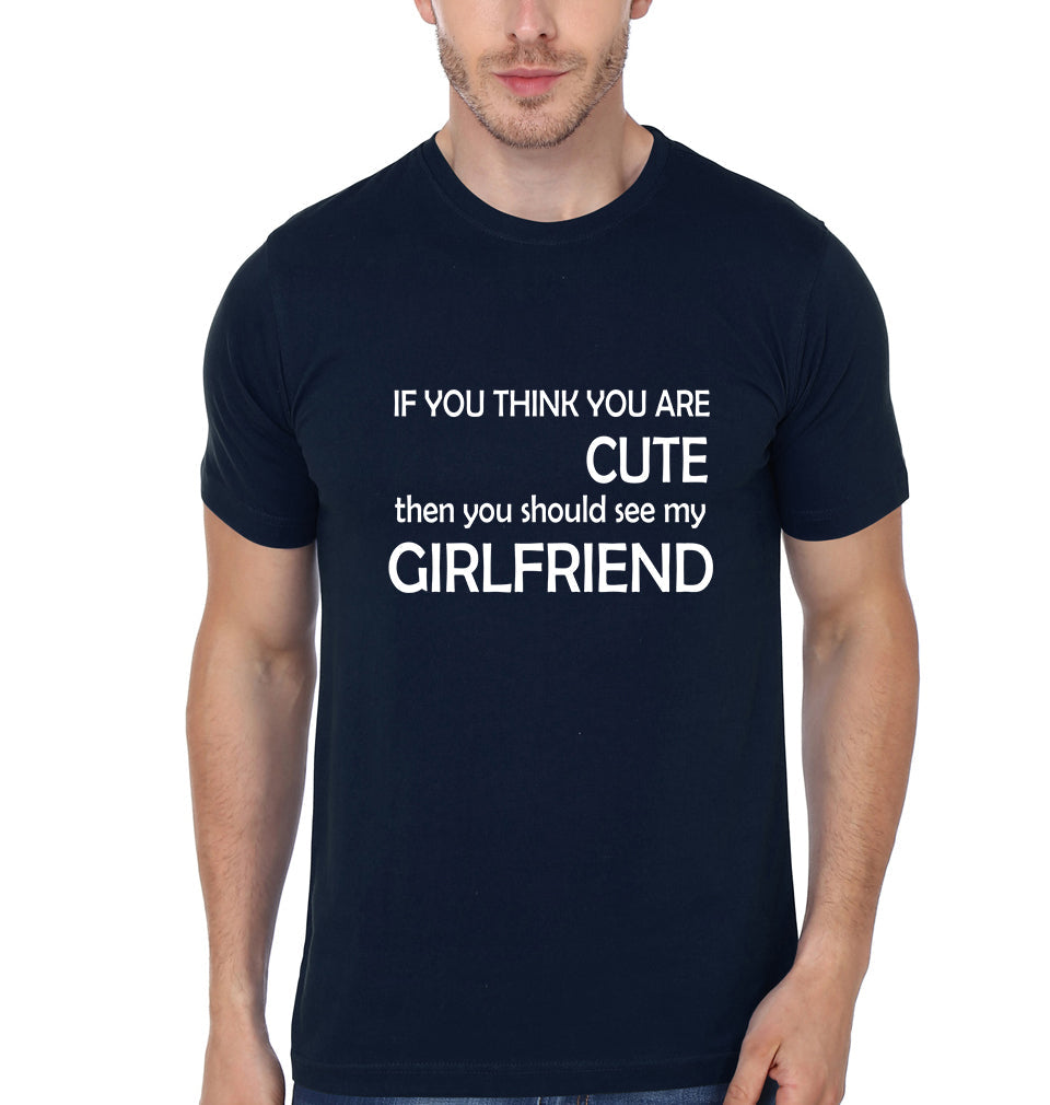 Girlfriend Boyfriend Couple Half Sleeves T-Shirts -FunkyTeesClub