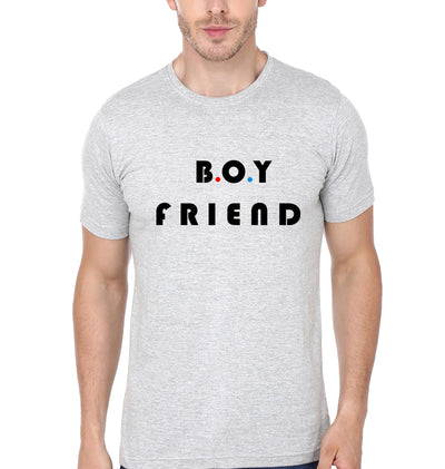 Boy Friend Girl Friend Couple Half Sleeves T-Shirts -FunkyTeesClub