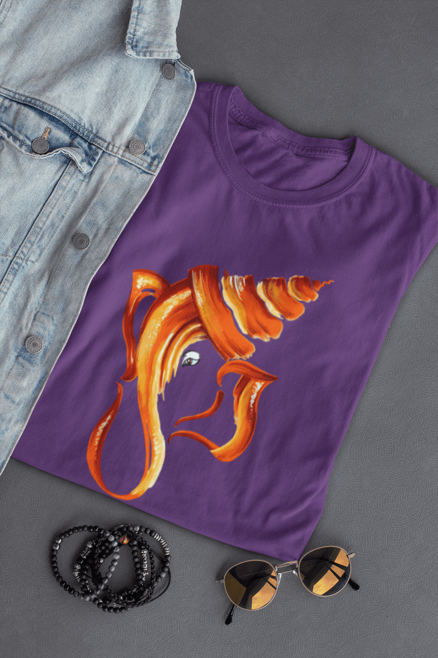 Men’s Ganpati Bappa devotional graphic T-shirt in purple colour