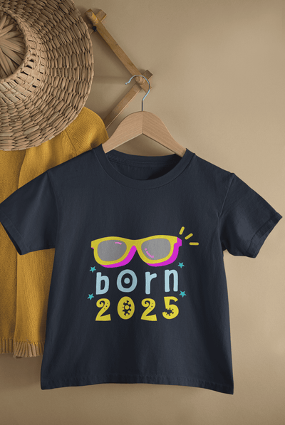 Custom Year Born In New Born Half Sleeves T-Shirt For Girls -FunkyTeesClub