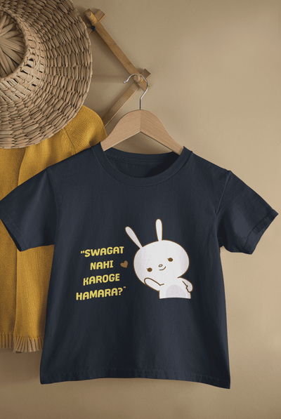 Swagat Nahi Karoge Hamara New Born Half Sleeves T-Shirt For Girls -FunkyTeesClub