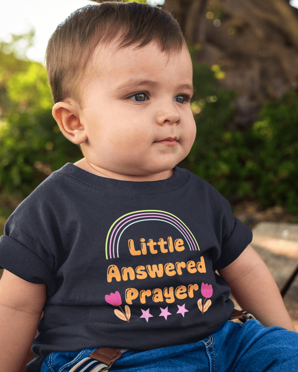 Little Answered Payer New Born Half Sleeves T-Shirt for Boys -FunkyTeesClub