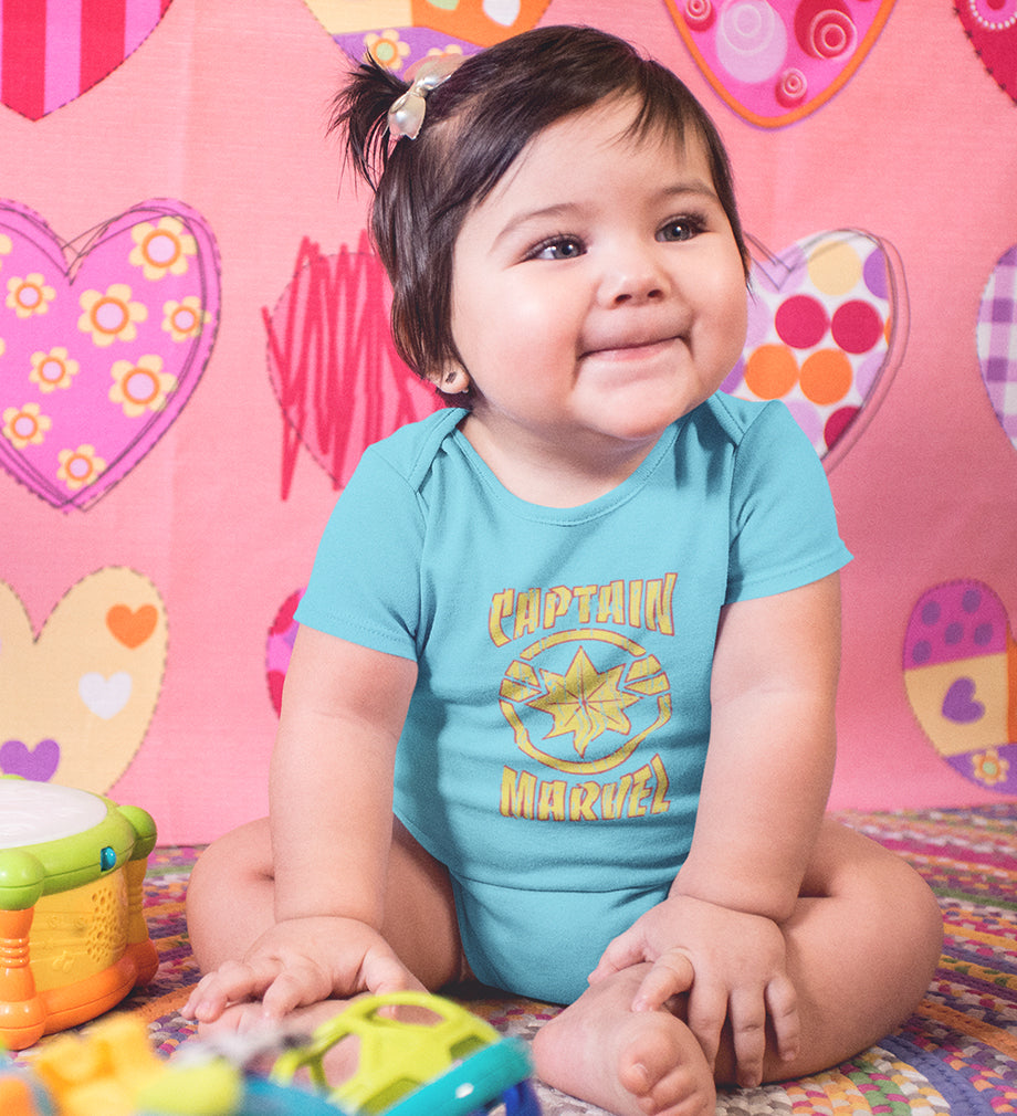 Captain Marvel Rompers for Baby Girl- FunkyTeesClub