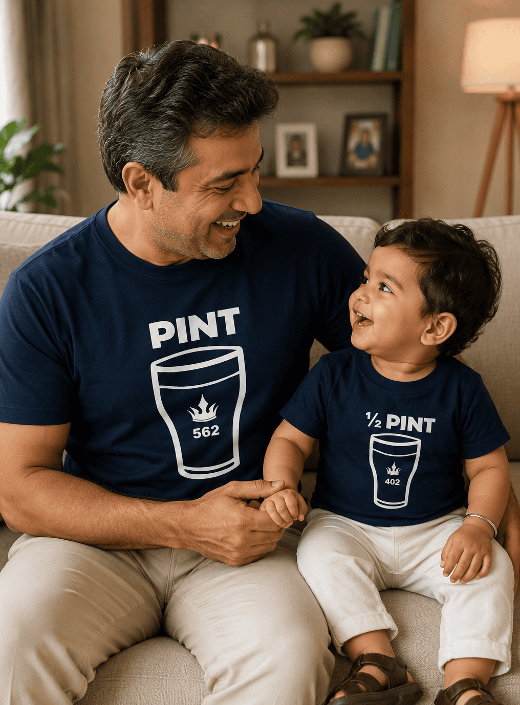 Pint  Half pint Father and Son Matching T-Shirt- FunkyTeesClub