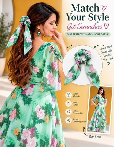 Personalized bow scrunchie made to match your dress