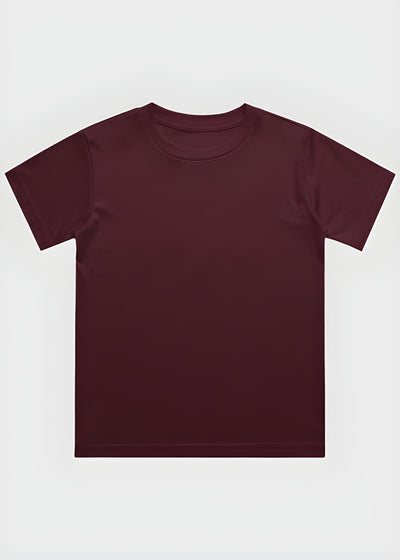 Plain Maroon t-shirt on a white background