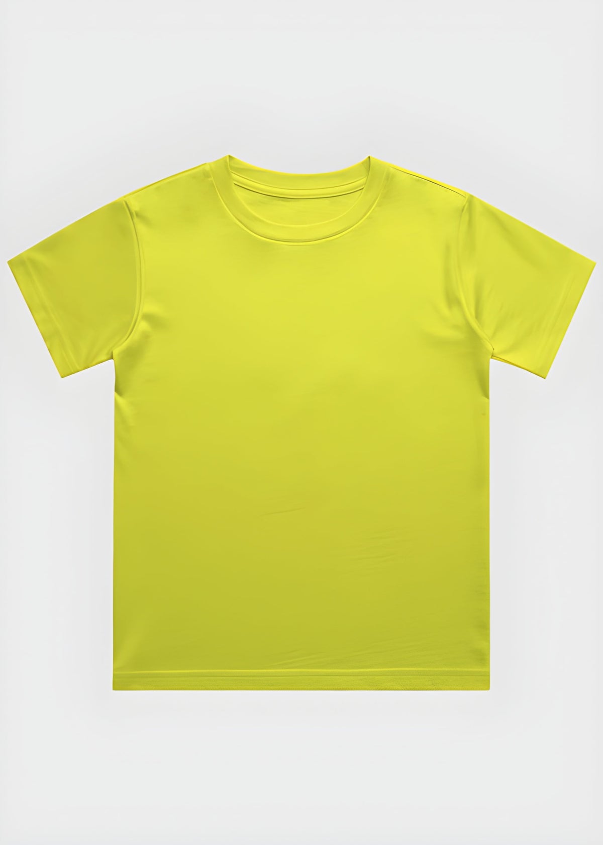 Plain New Yellow t-shirt on a white background