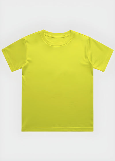Plain New Yellow t-shirt on a white background