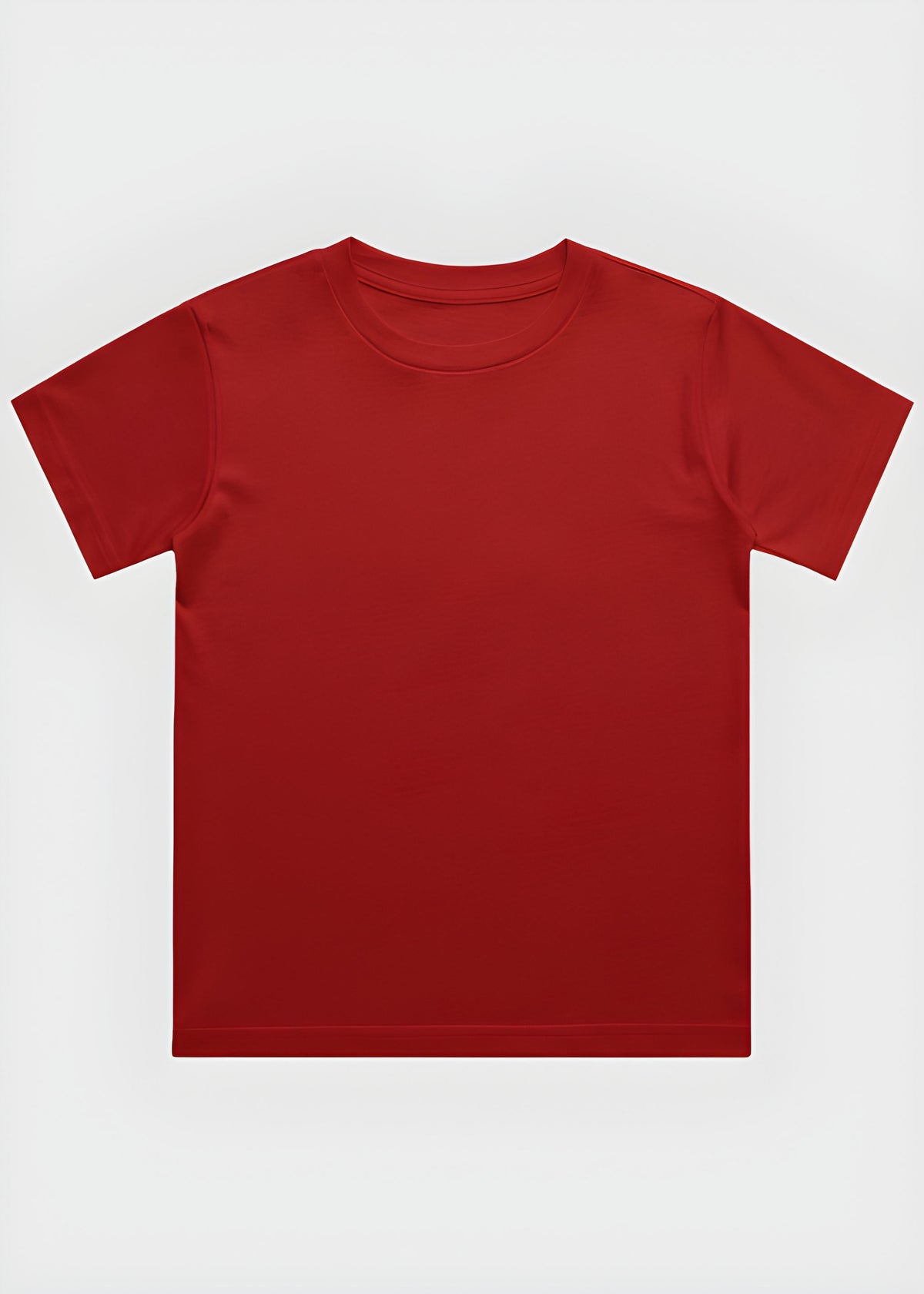 Plain Red t-shirt on a white background