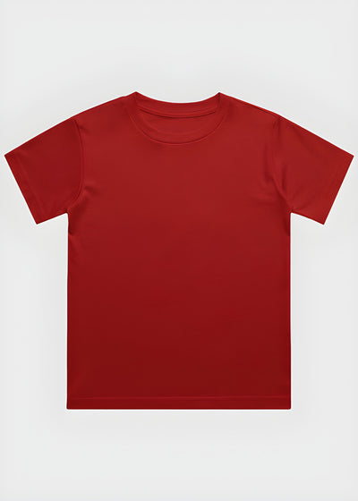 Plain Red t-shirt on a white background