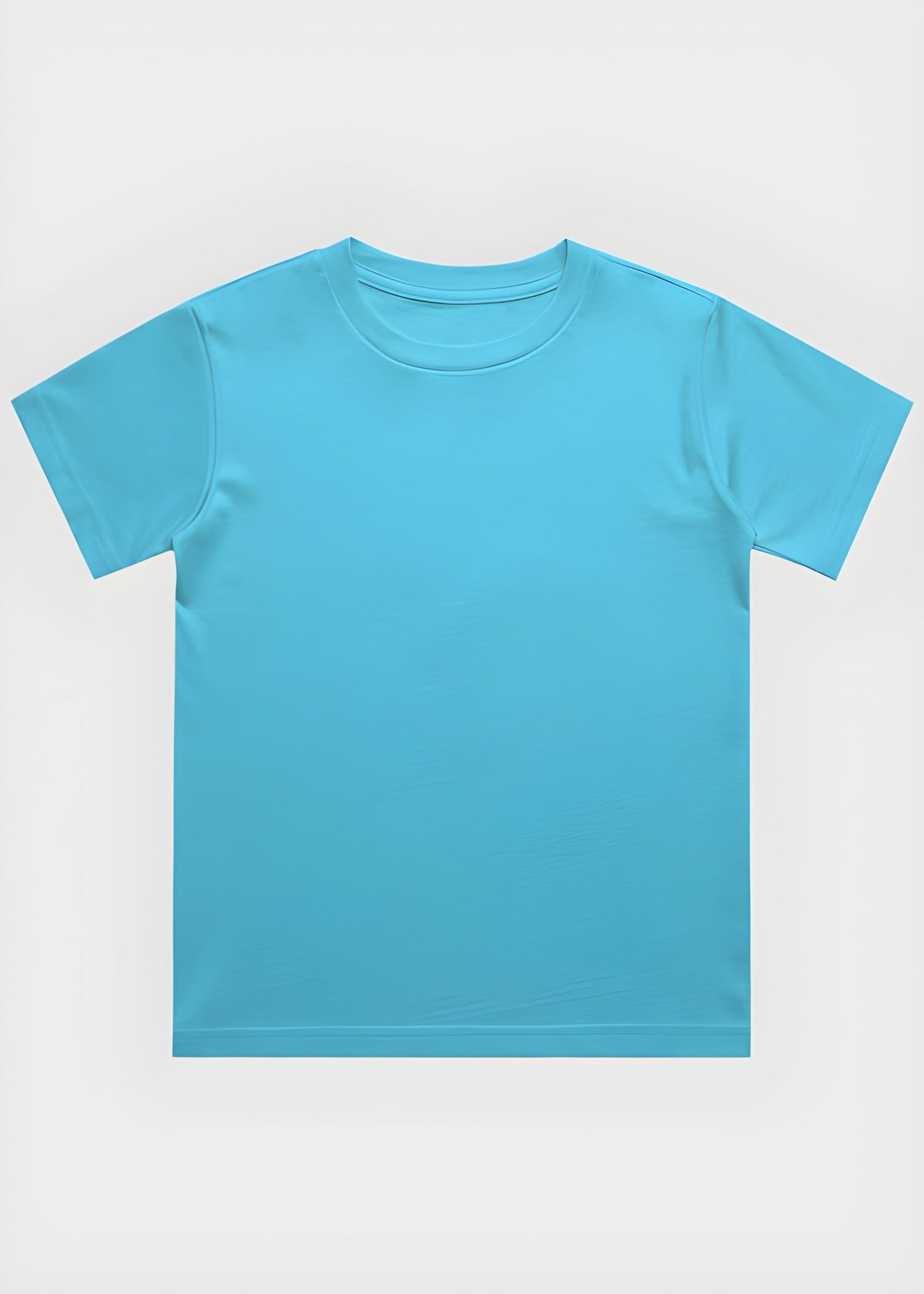 Plain Sky Blue t-shirt on a white background