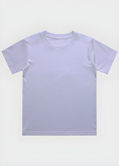 Plain lavender purple t-shirt on a white background