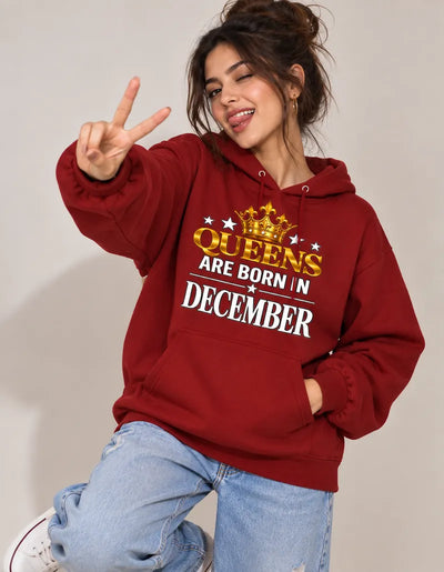 Queens are born in December Red hoodie