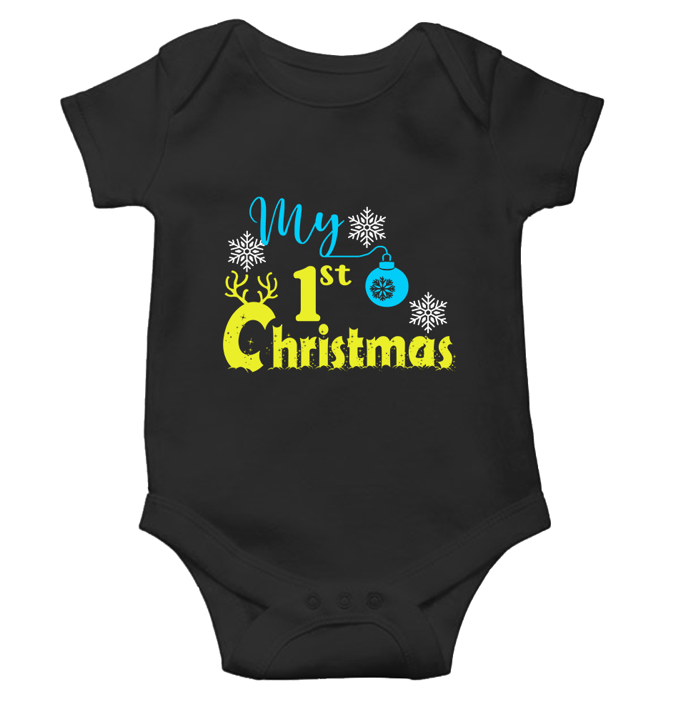 First Christmas Rompers for Baby Girl- FunkyTeesClub