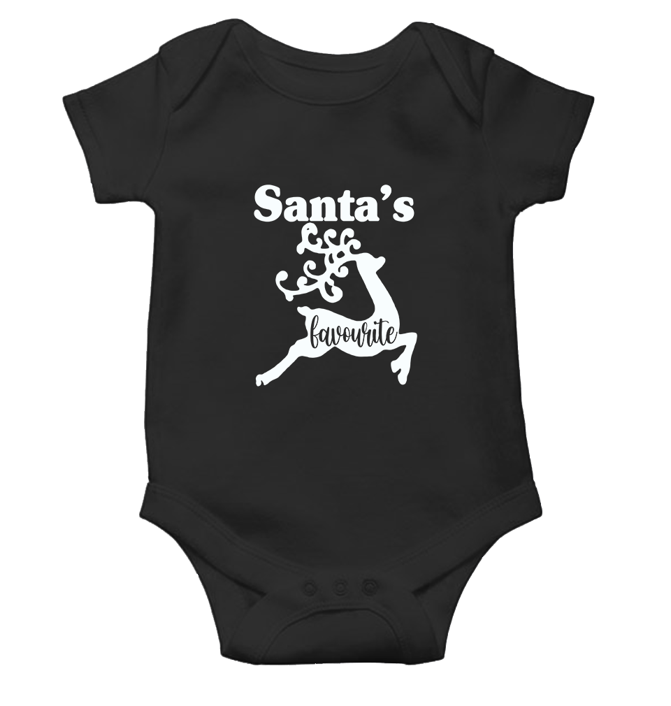 Santas Favorite Christmas Rompers for Baby Girl- FunkyTeesClub
