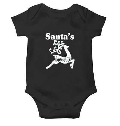 Santas Favorite Christmas Rompers for Baby Girl- FunkyTeesClub