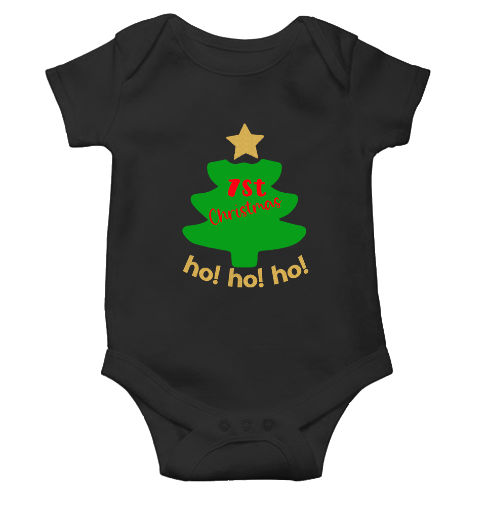 Ho Ho Ho Christmas Rompers for Baby Girl- FunkyTeesClub