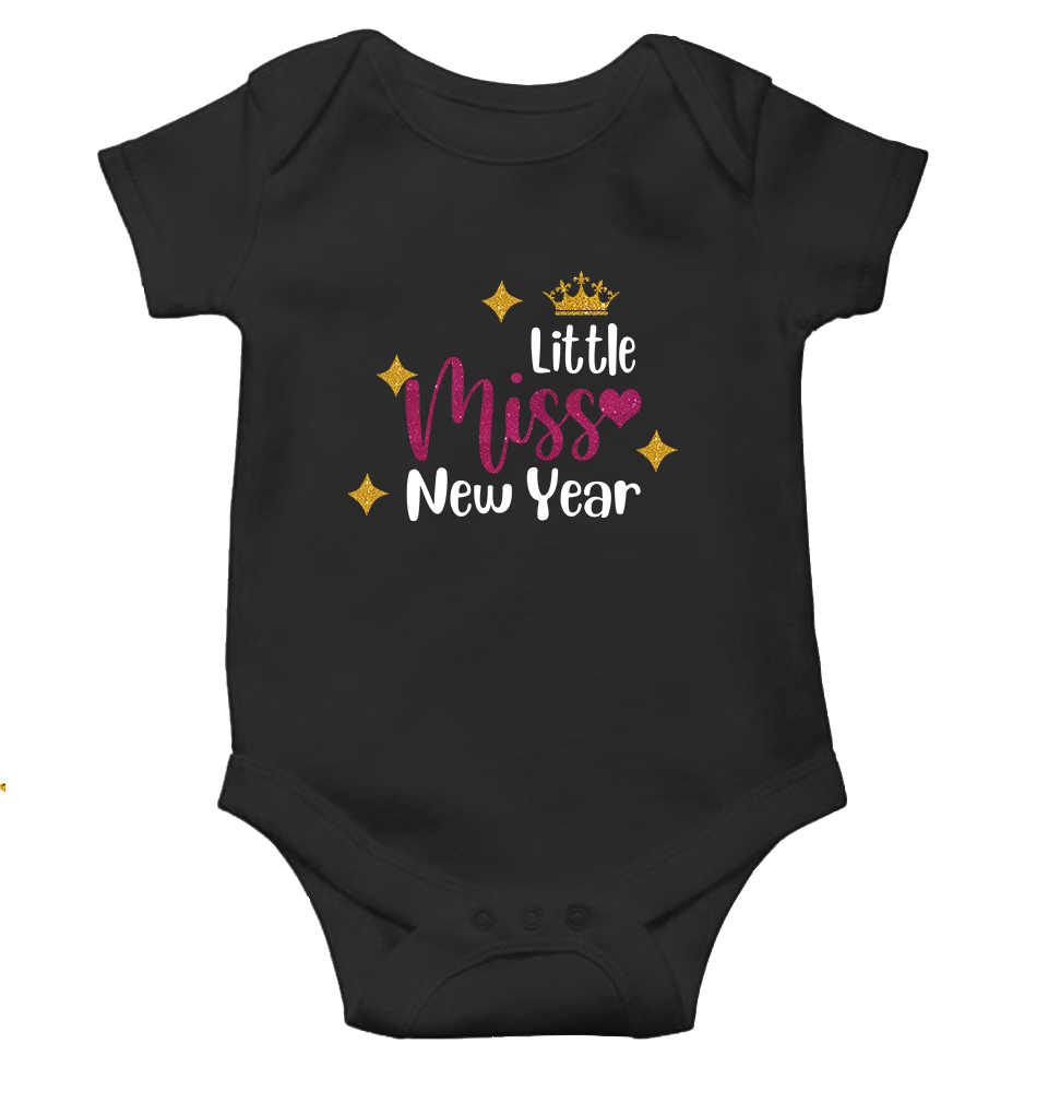Little Miss New Year Rompers for Baby Girl- FunkyTeesClub