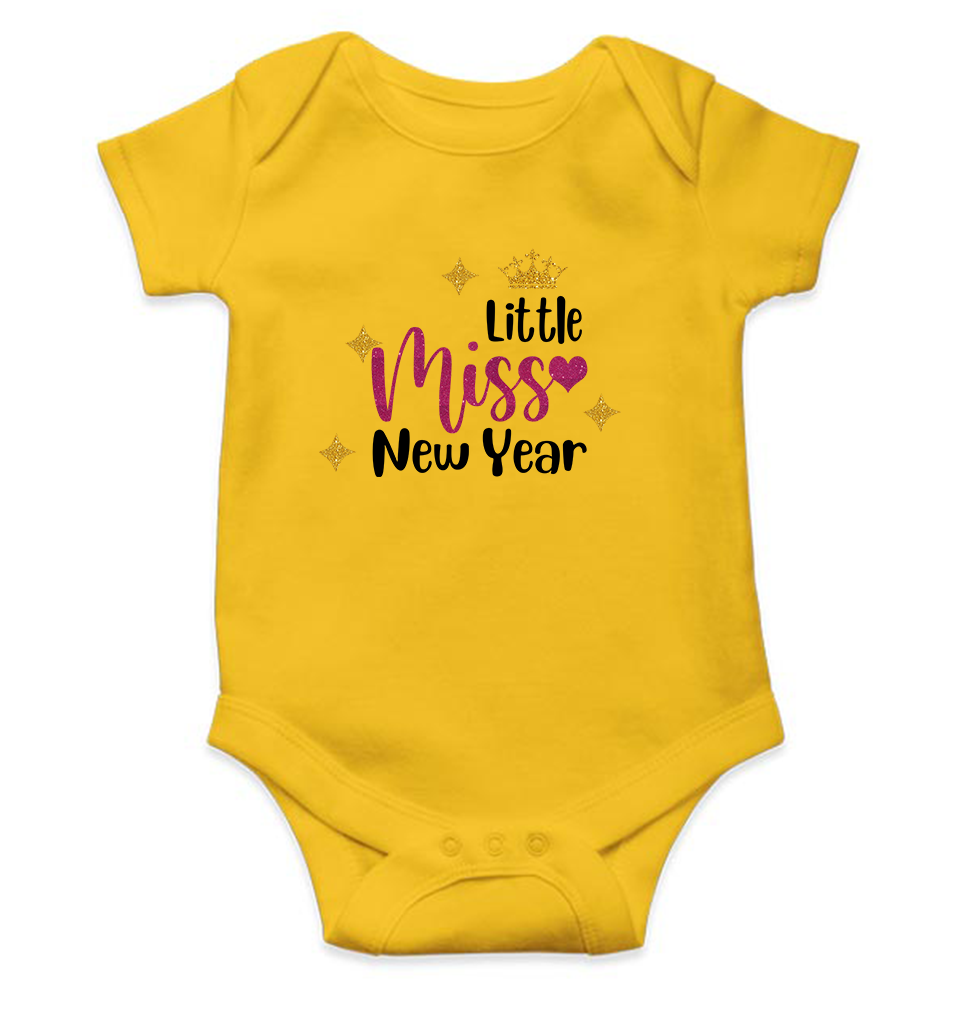Little Miss New Year Rompers for Baby Girl- FunkyTeesClub