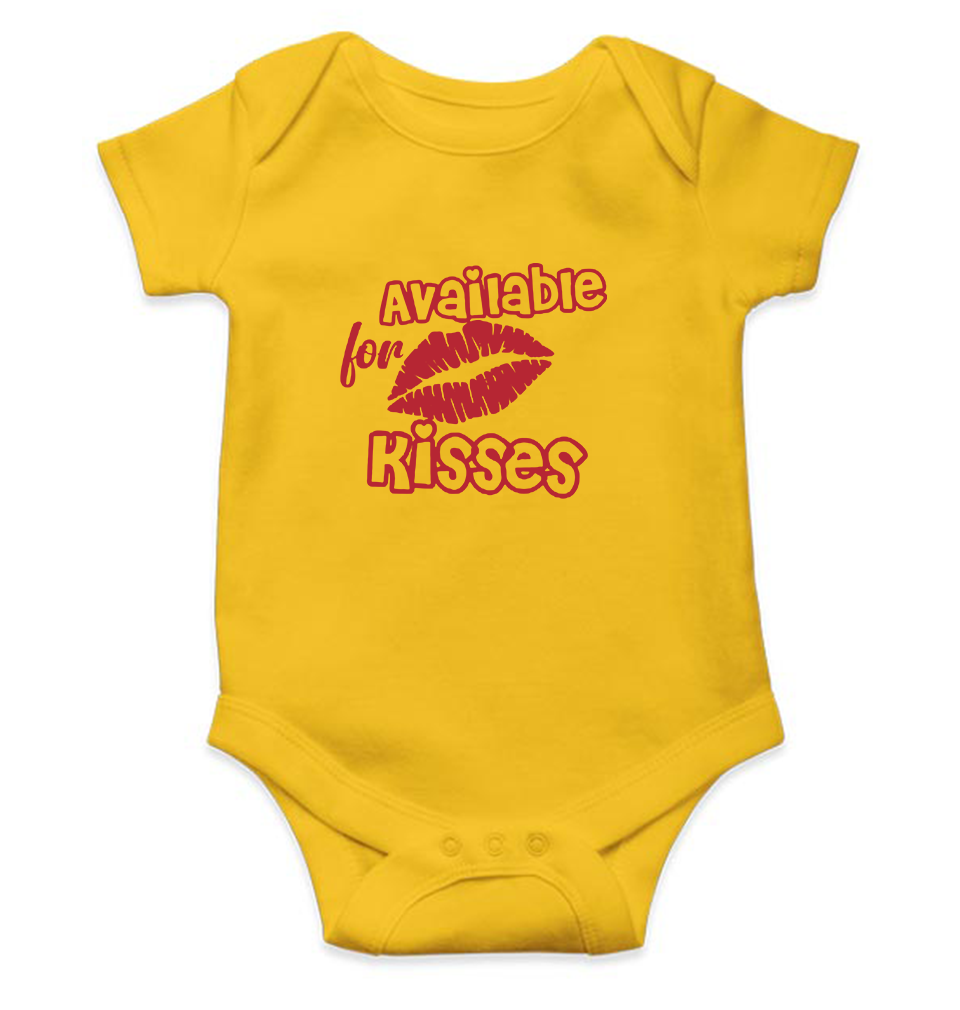Available For Kisses New Year Rompers for Baby Girl- FunkyTeesClub