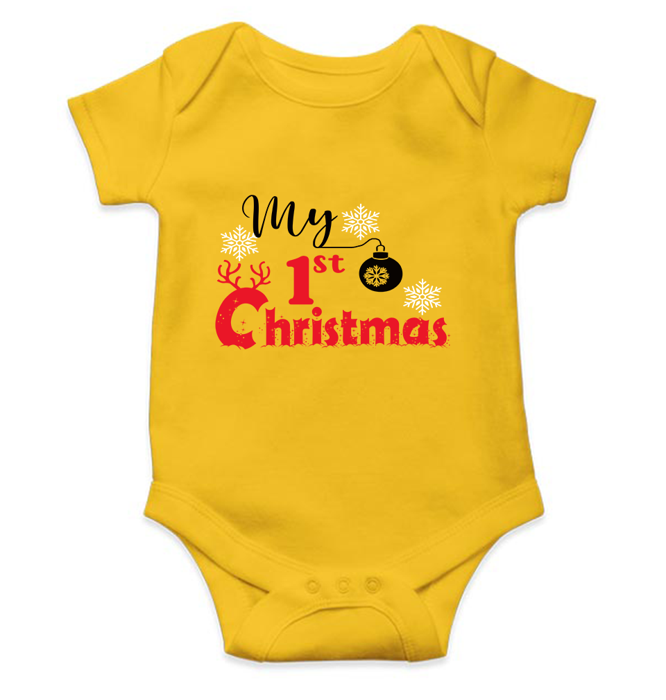 First Christmas Rompers for Baby Girl- FunkyTeesClub
