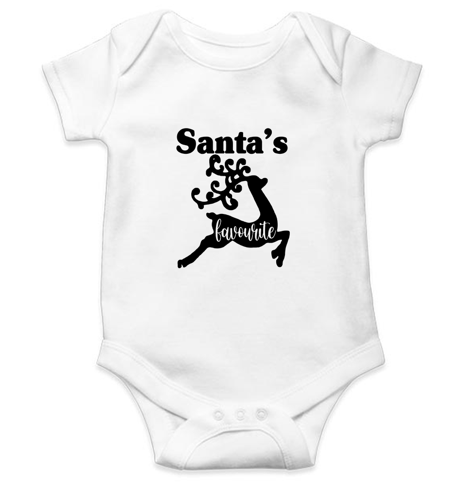 Santas Favorite Christmas Rompers for Baby Girl- FunkyTeesClub