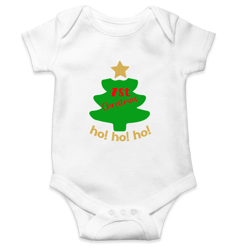 Ho Ho Ho Christmas Rompers for Baby Girl- FunkyTeesClub